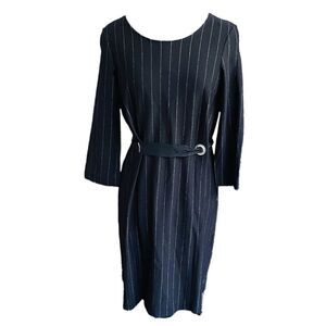Nwot Massimo Dutti Pinstripe Sheath Dress Size Xs